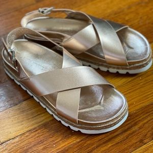 Jslide Rose Gold Sandals